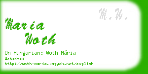 maria woth business card